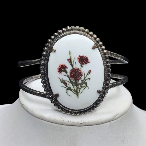 🌺LARGE Vintage Porcelain Bracelet - Picture 4 of 12